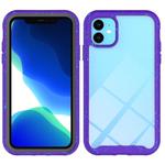 For iPhone 11 Shockproof Starry Sky PC + TPU Protective Case(Purple)
