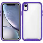 For iPhone XR Shockproof Starry Sky PC + TPU Protective Case(Purple)
