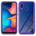 For Galaxy A30 / A20 Shockproof Starry Sky PC + TPU Protective Case(Purple)