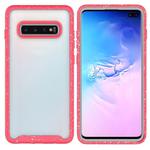 For Galaxy S10 Plus Shockproof Starry Sky PC + TPU Protective Case(Red)