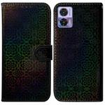 For Motorola Edge 30 Neo / Edge 30 Lite Colorful Magnetic Buckle Leather Phone Case(Black)