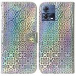 For Motorola Moto S30 Pro 5G / Edge 30 Fusion Colorful Magnetic Buckle Leather Phone Case(Silver)
