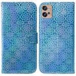 For Motorola Moto G32 Colorful Magnetic Buckle Leather Phone Case(Blue)