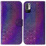 For Xiaomi Redmi Note 11T Pro / 11T Pro+ 5G Colorful Magnetic Buckle Leather Phone Case(Purple)