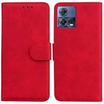 For Motorola Moto S30 Pro 5G / Edge 30 Fusion Skin Feel Pure Color Flip Leather Phone Case(Red)