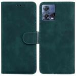 For Motorola Moto S30 Pro 5G / Edge 30 Fusion Skin Feel Pure Color Flip Leather Phone Case(Green)