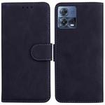 For Motorola Moto S30 Pro 5G / Edge 30 Fusion Skin Feel Pure Color Flip Leather Phone Case(Black)