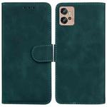 For Motorola Moto G32 Skin Feel Pure Color Flip Leather Phone Case(Green)