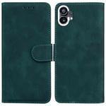 For Nothing Phone 1 Skin Feel Pure Color Flip Leather Phone Case(Green)
