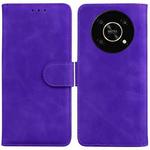 For Honor X9 / X9 5G Skin Feel Pure Color Flip Leather Phone Case(Purple)