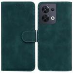 For OPPO Reno8 Skin Feel Pure Color Flip Leather Phone Case(Green)