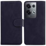 For OPPO Reno8 Pro+ Skin Feel Pure Color Flip Leather Phone Case(Black)