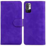 For Xiaomi Redmi Note 11T Pro / 11T Pro+ 5G Skin Feel Pure Color Flip Leather Phone Case(Purple)