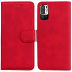 For Xiaomi Redmi Note 11T Pro / 11T Pro+ 5G Skin Feel Pure Color Flip Leather Phone Case(Red)