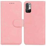 For Xiaomi Redmi Note 11T Pro / 11T Pro+ 5G Skin Feel Pure Color Flip Leather Phone Case(Pink)