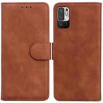 For Xiaomi Redmi Note 11T Pro / 11T Pro+ 5G Skin Feel Pure Color Flip Leather Phone Case(Brown)
