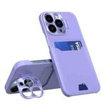 For iPhone 14 Pro Max Invisible Holder Phone Case(Purple)