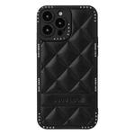 For iPhone 11 Diamond Pattern Leather Phone Case(Black)