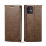 For iPhone 12 mini LC.IMEEKE RFID Anti-theft Leather Phone Case(Brown)