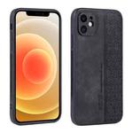 For iPhone 12 AZNS 3D Embossed Skin Feel Phone Case(Black)