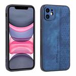 For iPhone 11 AZNS 3D Embossed Skin Feel Phone Case(Sapphire Blue)