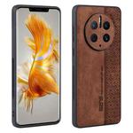 For Huawei Mate 50 Pro AZNS 3D Embossed Skin Feel Phone Case(Brown)