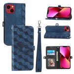 For iPhone 13 mini Spider Printed Leather Phone Case(Blue)