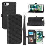For iPhone SE 2022 / SE 2020 / 7 / 8 Spider Printed Leather Phone Case(Black)