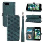 For iPhone 8 Plus / 7 Plus Spider Printed Leather Phone Case(Green)