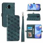 For Fujitsu Arrows F-52B Spider Printed Leather Phone Case(Green)