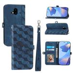 For Fujitsu Arrows F-52B Spider Printed Leather Phone Case(Blue)