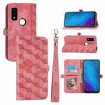 For Fujitsu Arrows WE F-51B Spider Printed Leather Phone Case(Pink)