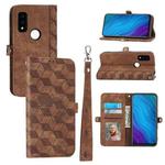 For Fujitsu Arrows WE F-51B Spider Printed Leather Phone Case(Brown)