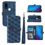 For Fujitsu Arrows WE F-51B Spider Printed Leather Phone Case(Blue)