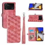 For Xiaomi Poco M4 Pro Spider Printed Leather Phone Case(Pink)