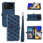 For Xiaomi Poco M4 Pro Spider Printed Leather Phone Case(Blue)
