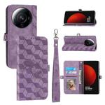 For Xiaomi 12 Ultra Spider Printed Leather Phone Case(Purple)