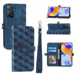 For Xiaomi Redmi Note 11 / 11S Spider Printed Leather Phone Case(Blue)