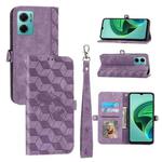 For Xiaomi Redmi Note 11E Spider Printed Leather Phone Case(Purple)