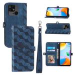 For Xiaomi Redmi 10C Spider Printed Leather Phone Case(Blue)