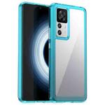 For Xiaomi 12T Pro Colorful Series Acrylic + TPU Phone Case(Transparent Blue)