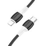 Borofone BX84 1m 20W USB-C / Type-C to 8 Pin Rise PD Charging Data Cable(Black)