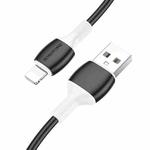 Borofone BX84 1m 2.4A USB to 8 Pin Rise Charging Data Cable(Black)