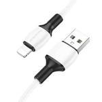 Borofone BX84 1m 2.4A USB to 8 Pin Rise Charging Data Cable(White)