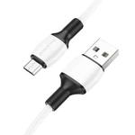 Borofone BX84 1m 2.4A USB to Micro USB Rise Charging Data Cable(White)