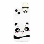 For iPhone 14 Shockproof Cartoon TPU Phone Case(Shy Panda)