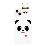 For iPhone 14 Shockproof Cartoon TPU Phone Case(White Panda)