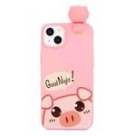 For iPhone 14 Plus Shockproof Cartoon TPU Phone Case(Cute Pig)