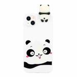 For iPhone 14 Plus Shockproof Cartoon TPU Phone Case(Shy Panda)