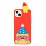 For iPhone 14 Plus Shockproof Cartoon TPU Phone Case(Yellow Duck)